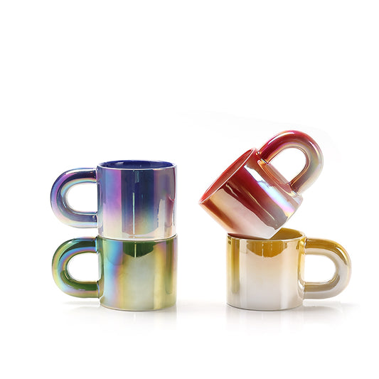 COLOR-CHANGING CERAMIC MUG HOUSEHOLD COLORFUL SMALL WATER CUP