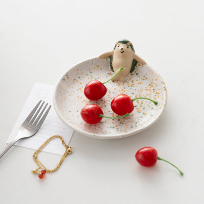 MODERN SIMPLE CREATIVE HEDGHOG CERAMIC JEWELRY PLATE