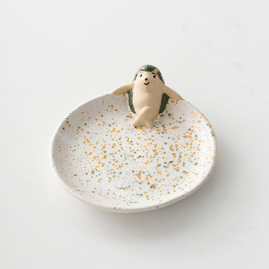 MODERN SIMPLE CREATIVE HEDGHOG CERAMIC JEWELRY PLATE