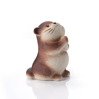 HANDMADE OTTER TEA PET ORNAMENTS