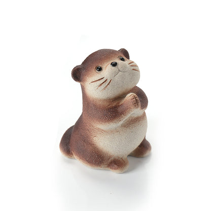 HANDMADE OTTER TEA PET ORNAMENTS