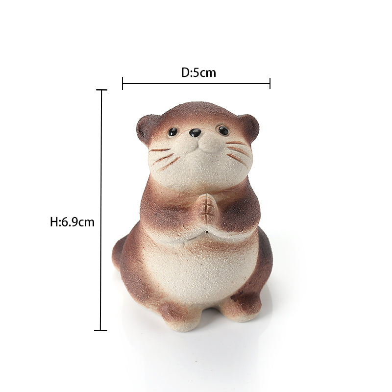 HANDMADE OTTER TEA PET ORNAMENTS