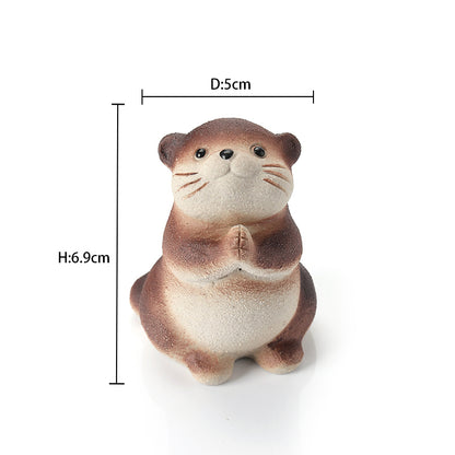 HANDMADE OTTER TEA PET ORNAMENTS