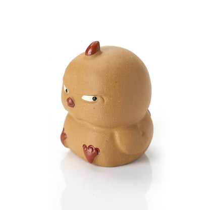 ANGRY LITTLE YELLOW CHICKEN TEA PET ORNAMENT