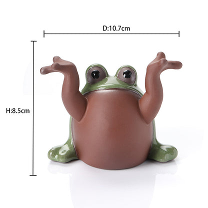 FROG TEA PET ORNAMENTS