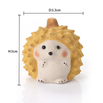 HANDMADE DURIAN CAT TEA PET ORNAMENTS