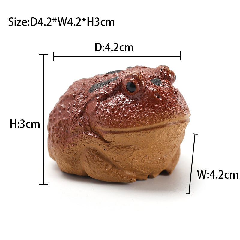 TEA PET DECORATION SMALL GOLDEN TOAD SMALL FROG