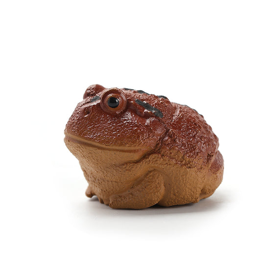 TEA PET DECORATION SMALL GOLDEN TOAD SMALL FROG