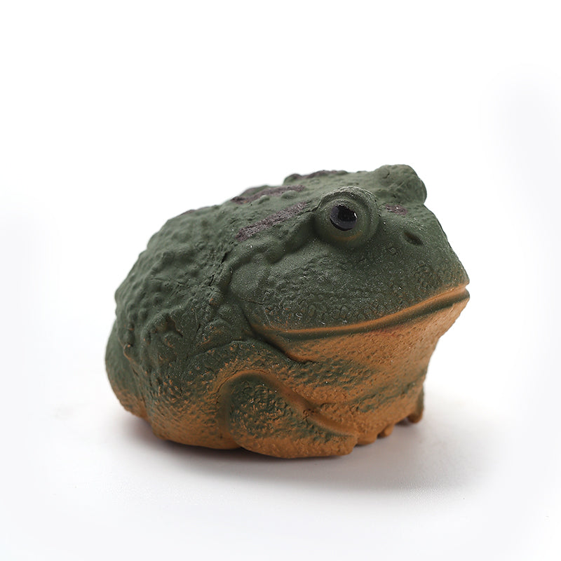 TEA PET DECORATION SMALL GOLDEN TOAD SMALL FROG