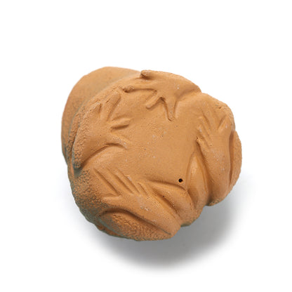 TEA PET DECORATION SMALL GOLDEN TOAD SMALL FROG